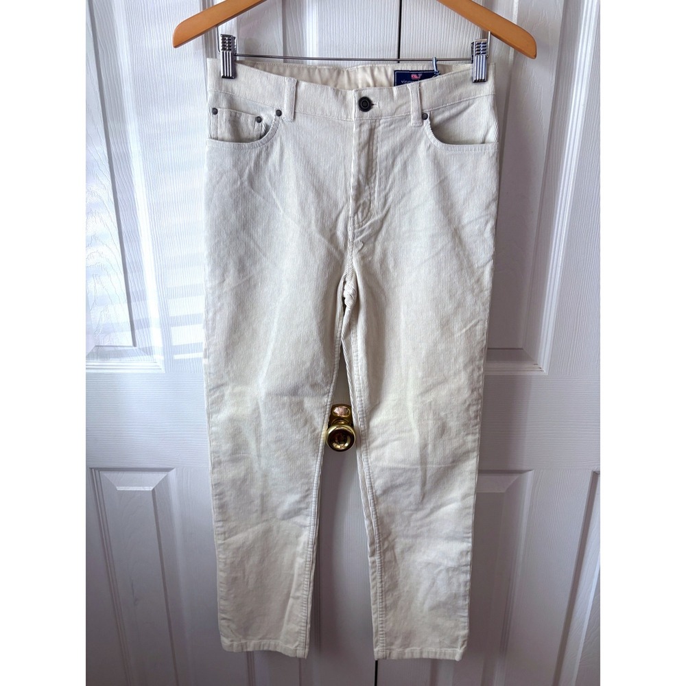 🆕 vineyard vines Stone Stretch Corduroy 5 Pocket Pants Boys 16 Back to School